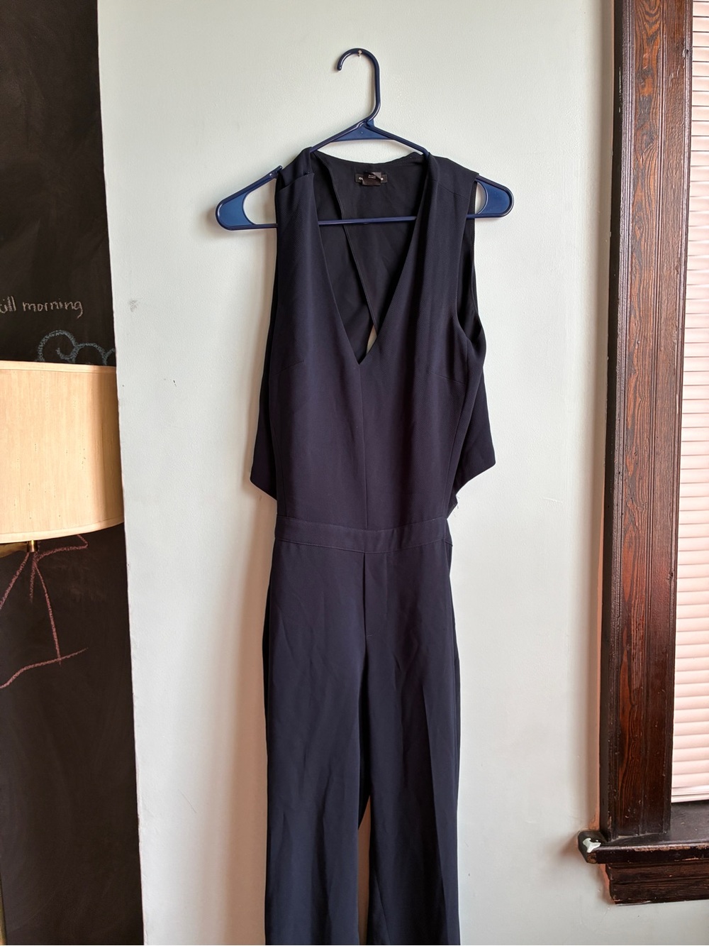 Club Monaco Black Sleeveless V-Neck Jumpsuit